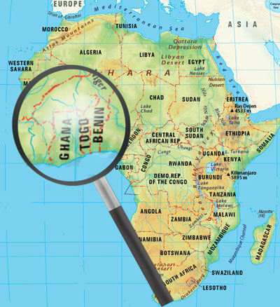 Captain Africa | Kaart van west Afrika